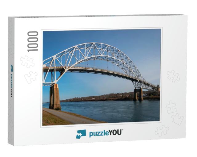 Sagamore Bridge Spanning the Cape Cod Canal... Jigsaw Puzzle with 1000 pieces