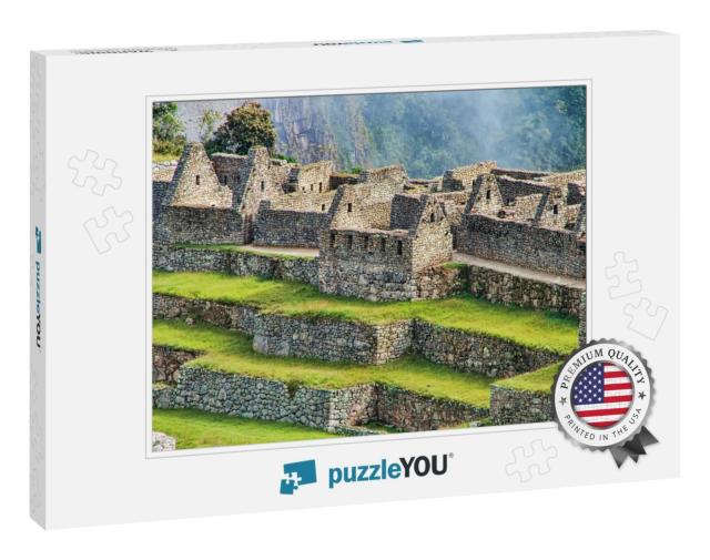 Close View of the Ruins At Machu Picchu Citadel in Peru... Jigsaw Puzzle