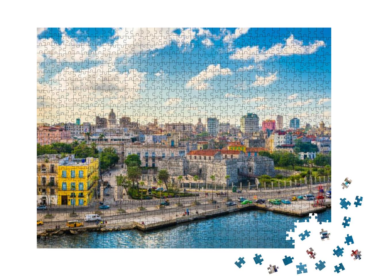 Havana, Cuba Downtown Skyline on the Malecon... Jigsaw Puzzle with 1000 pieces