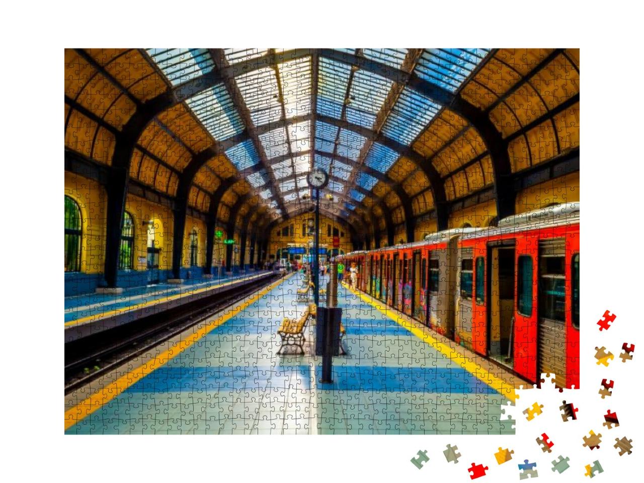 Train Station in Athens Greece... Jigsaw Puzzle with 1000 pieces