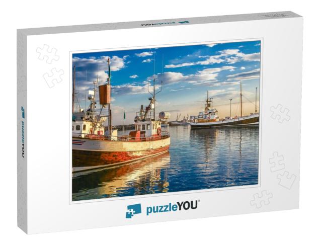 Panoramic View of Traditional Old Wooden Fisherman Boats... Jigsaw Puzzle