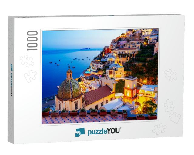 Positano, Amalfi Coast, Campania, Sorrento, Italy. View o... Jigsaw Puzzle with 1000 pieces