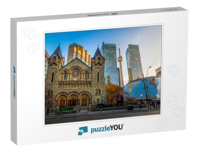 Panoramic View of St Andrews Presbyterian Church & Cn Tow... Jigsaw Puzzle