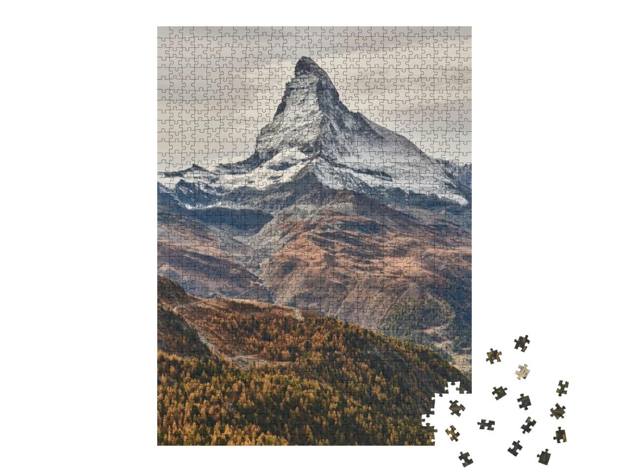 Matterhorn or Matterhorn from the Route of the 5 Lakes in... Jigsaw Puzzle with 1000 pieces