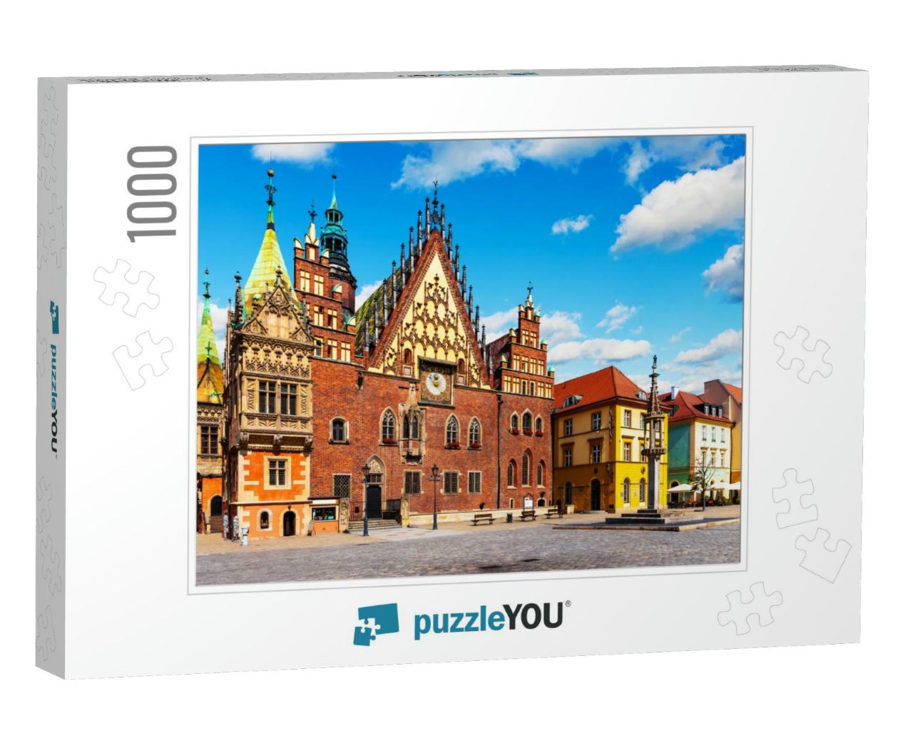 Scenic Summer View of the Ancient City Hall Building At t... Jigsaw Puzzle with 1000 pieces