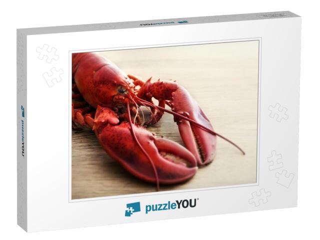 Red Lobster on Wood... Jigsaw Puzzle