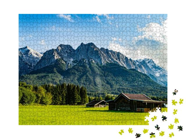 Zugspitze as Seen from Grainau/Garmisch-Partenkirchen on... Jigsaw Puzzle with 1000 pieces
