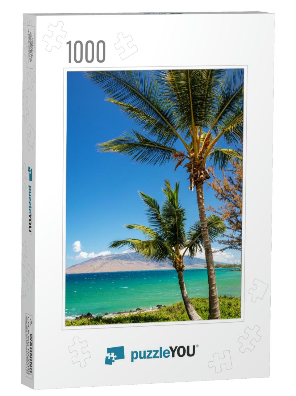 Palm Trees & Turquoise Sea on Maui, Hawaii... Jigsaw Puzzle with 1000 pieces