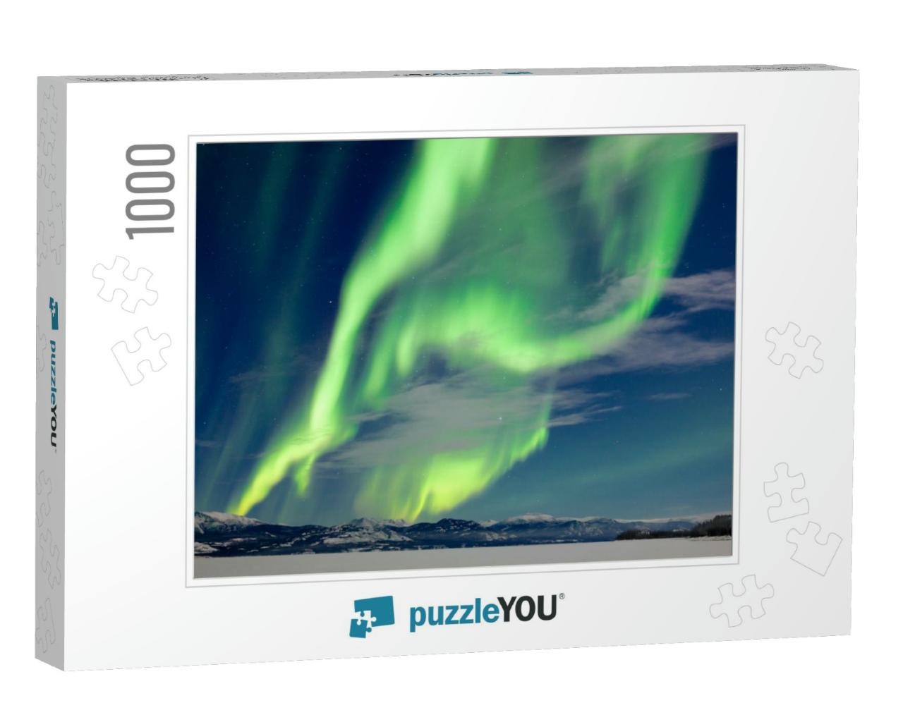 Spectacular Northern Lights or Aurora Borealis or Polar L... Jigsaw Puzzle with 1000 pieces