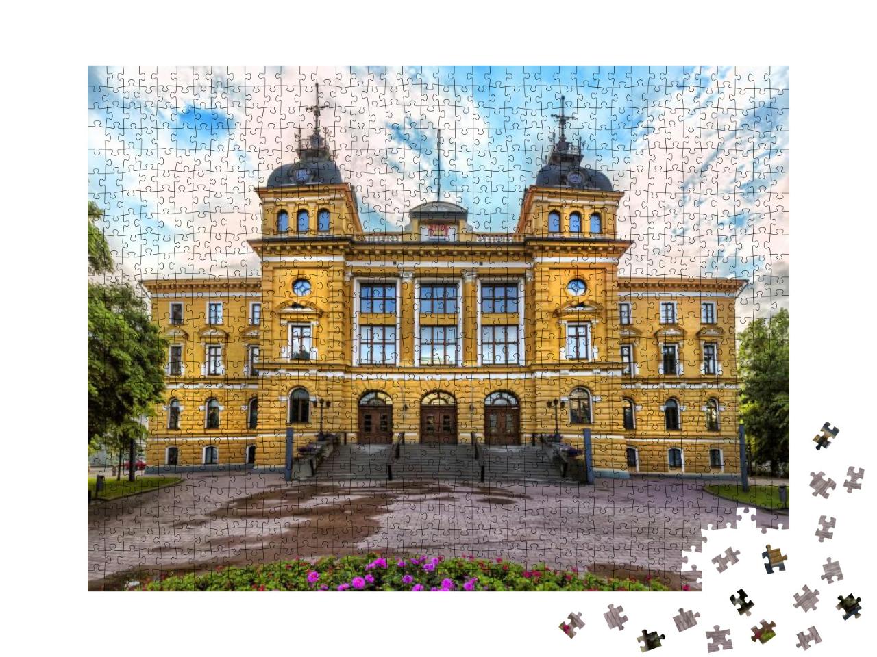 Oulu City Hall Oulun Kaupungintalo is the Seat for the Mu... Jigsaw Puzzle with 1000 pieces