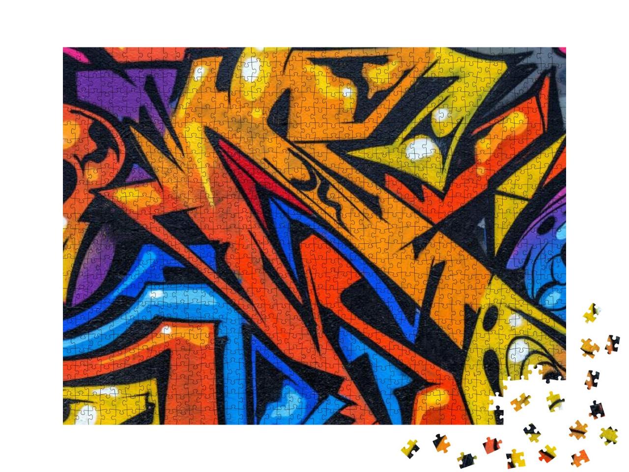 Beautiful Street Art Graffiti. Abstract Creative Drawing... Jigsaw Puzzle with 1000 pieces