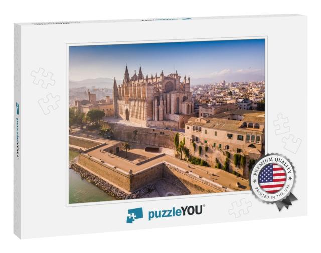 Aerial View of Historic Cathedral in Palma De Mallorca... Jigsaw Puzzle