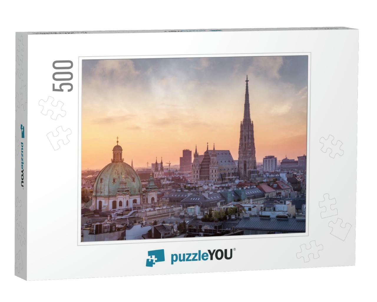 Vienna Skyline with St. Stephens Cathedral, Vienna, Austr... Jigsaw Puzzle with 500 pieces