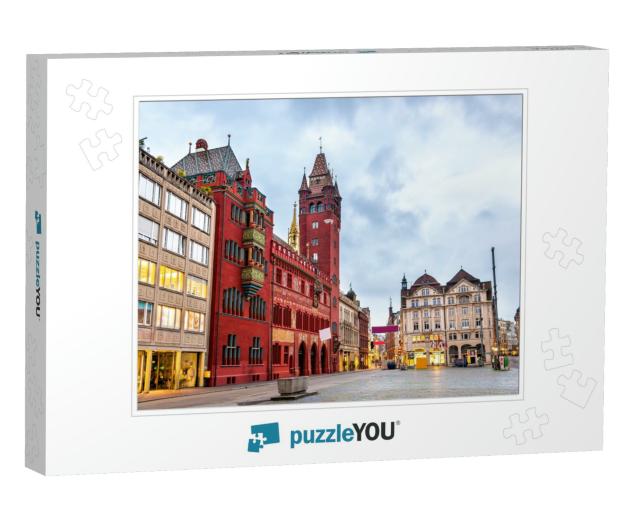 Rathaus, the Town Hall of Basel - Switzerland... Jigsaw Puzzle