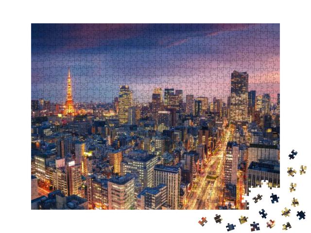 Tokyo, Japan. Aerial Cityscape Image of Tokyo, Japan Duri... Jigsaw Puzzle with 1000 pieces