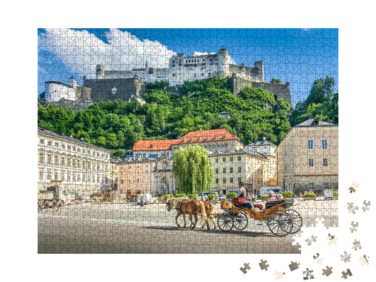 Beautiful Panoramic View of the Historic City of Salzburg... Jigsaw Puzzle with 1000 pieces