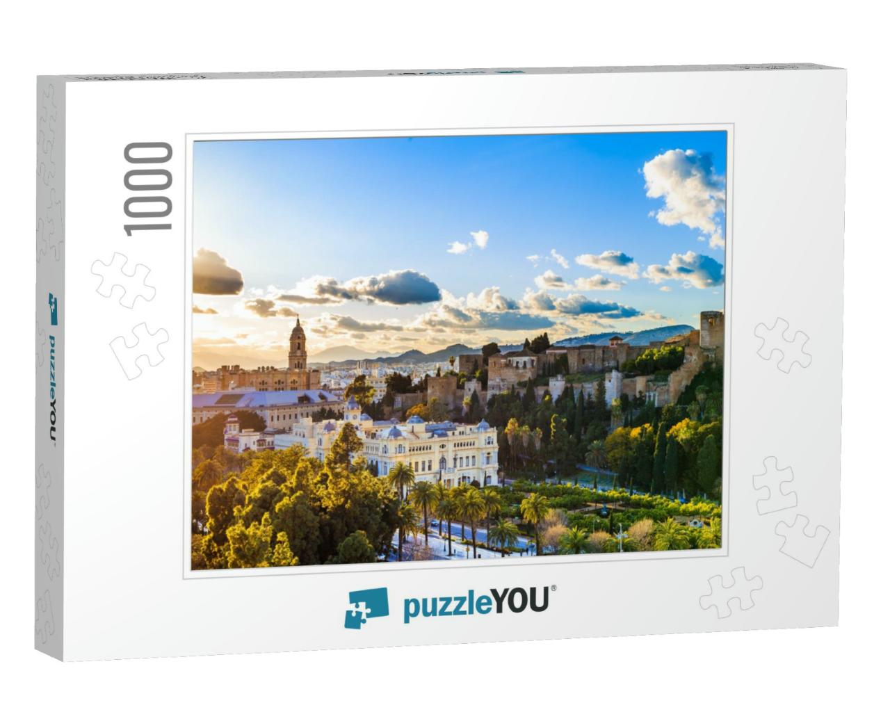 Sunset with Views of the Cathedral of Malaga... Jigsaw Puzzle with 1000 pieces