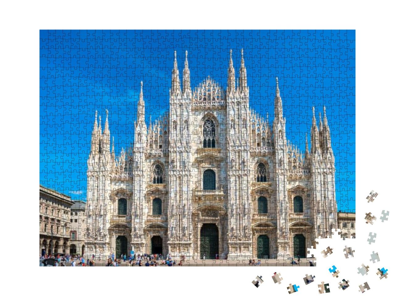 Daytime View of Famous Milan Cathedral Duomo Di Milano on... Jigsaw Puzzle with 1000 pieces