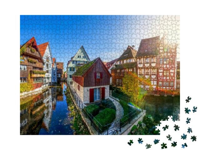 Fishing District, Ulm, Baden-Wuerttemberg, Germany... Jigsaw Puzzle with 1000 pieces