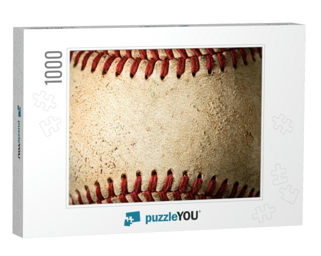 Closeup of a Dirty Baseball... Jigsaw Puzzle with 1000 pieces