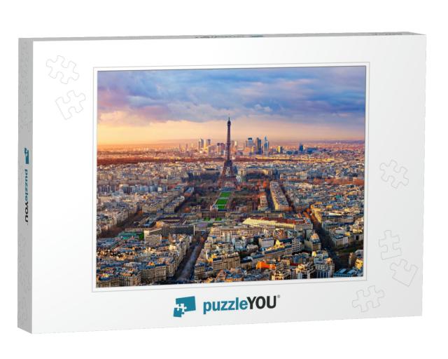 Aerial View of Paris At Sunset... Jigsaw Puzzle