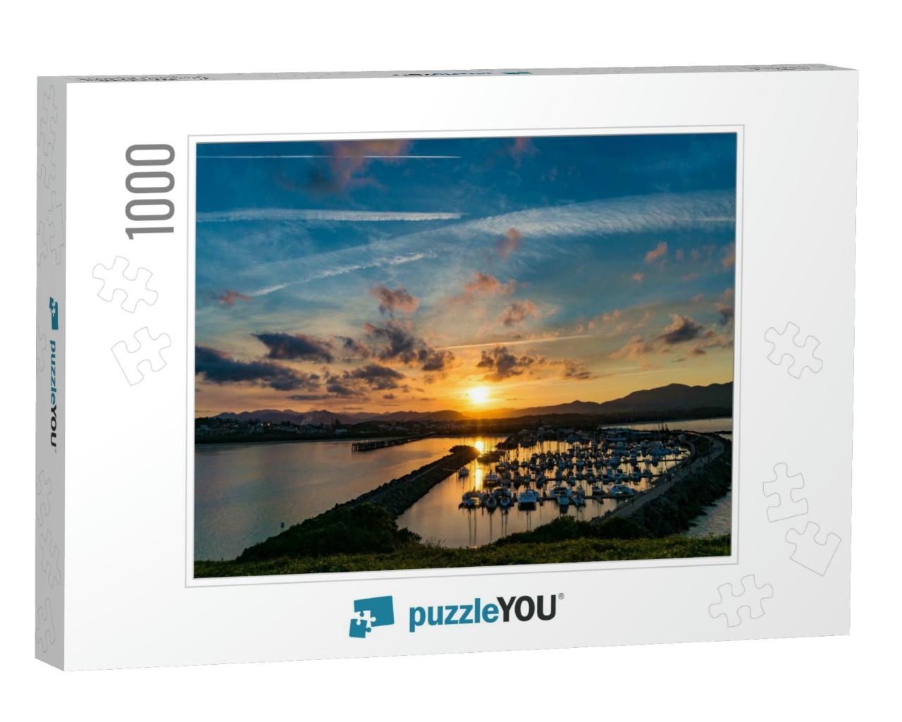 Sunset Landscape of Coastal City with Dramatic Clouds & P... Jigsaw Puzzle with 1000 pieces