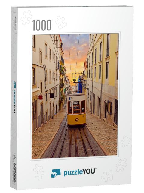 Bica Tram in Lisbon Portugal... Jigsaw Puzzle with 1000 pieces