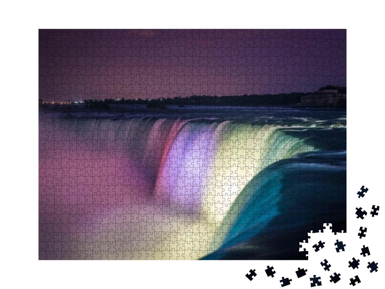 Niagara Falls At Night... Jigsaw Puzzle with 1000 pieces