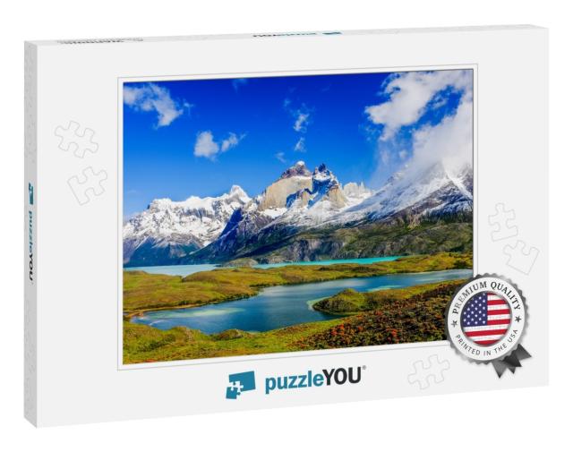 Beautiful Patagonia Landscape of Andes Mountain Range, Wi... Jigsaw Puzzle