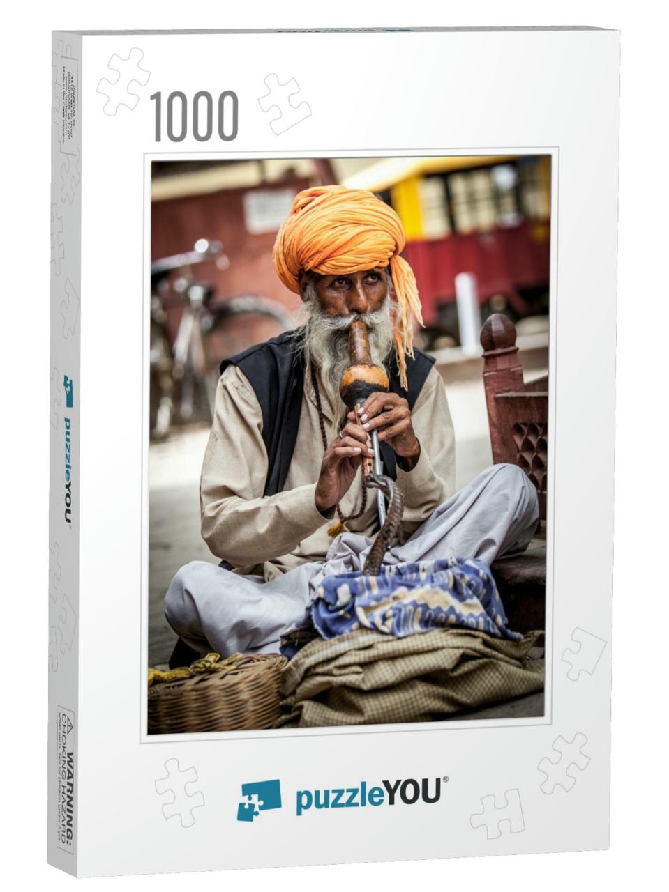 Photo Street Snake Charmer. India... Jigsaw Puzzle with 1000 pieces