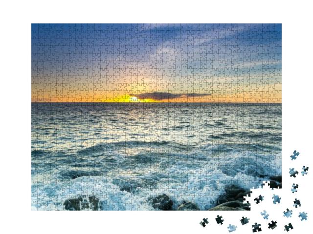 The Coast of Atlantic Ocean on Sunset, Gran Canaria, Cana... Jigsaw Puzzle with 1000 pieces