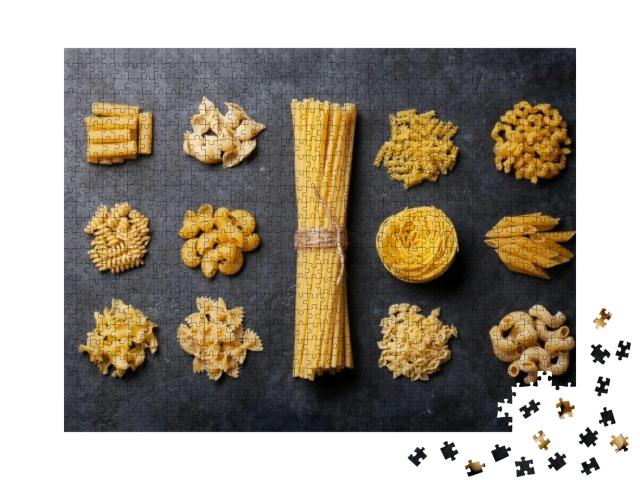 Various Pasta. Cooking Concept. Top View... Jigsaw Puzzle with 1000 pieces