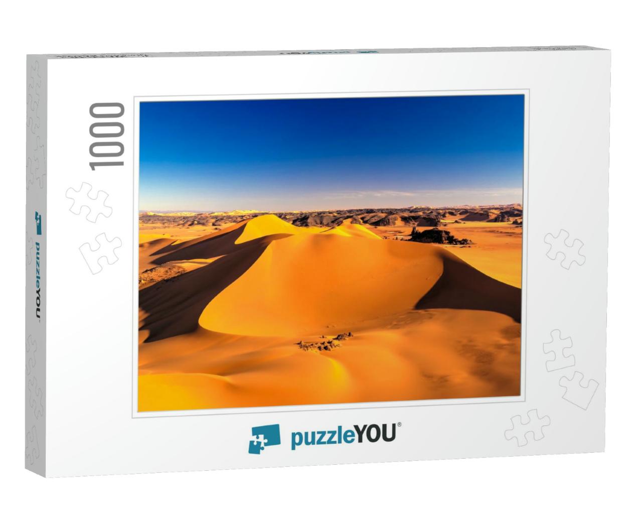 Sunset View to Tin Merzouga Dune At Tassili Najjer Nation... Jigsaw Puzzle with 1000 pieces