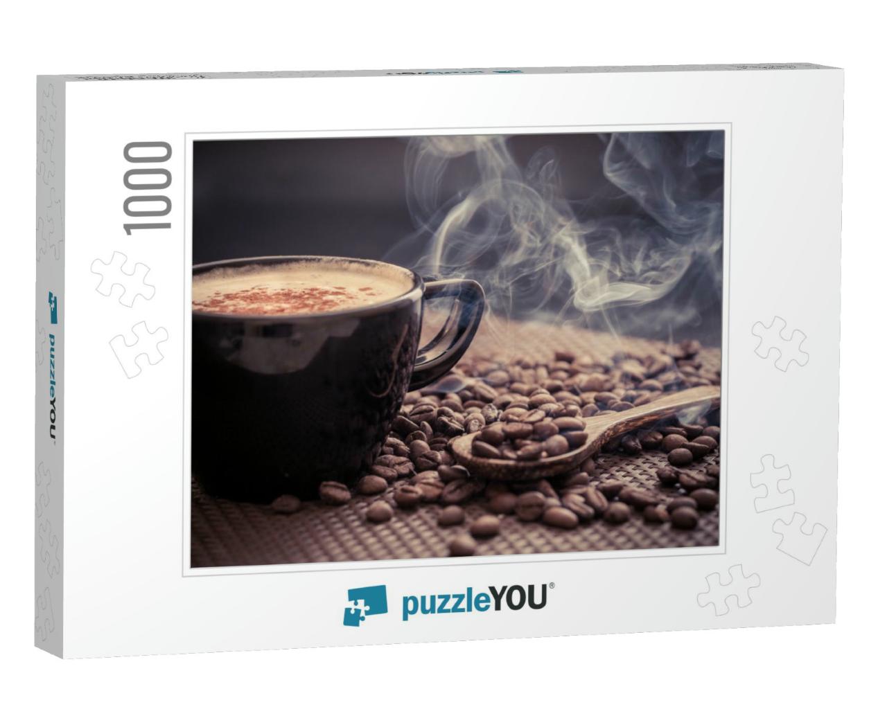 Coffee Cup & Coffee Beans... Jigsaw Puzzle with 1000 pieces