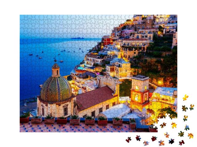 Positano, Amalfi Coast, Campania, Sorrento, Italy. View o... Jigsaw Puzzle with 1000 pieces