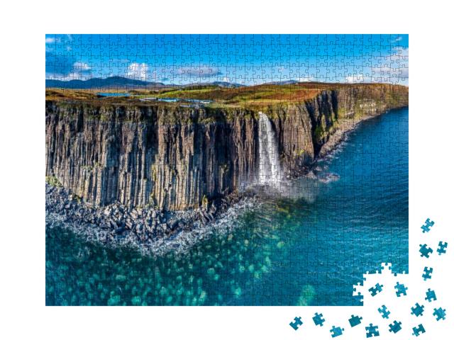 Aerial View of the Dramatic Coastline At the Cliffs by St... Jigsaw Puzzle with 1000 pieces
