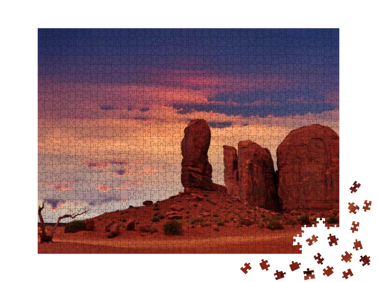 The Thumb in Monument Valley Tribal Park, Arizona, Usa... Jigsaw Puzzle with 1000 pieces