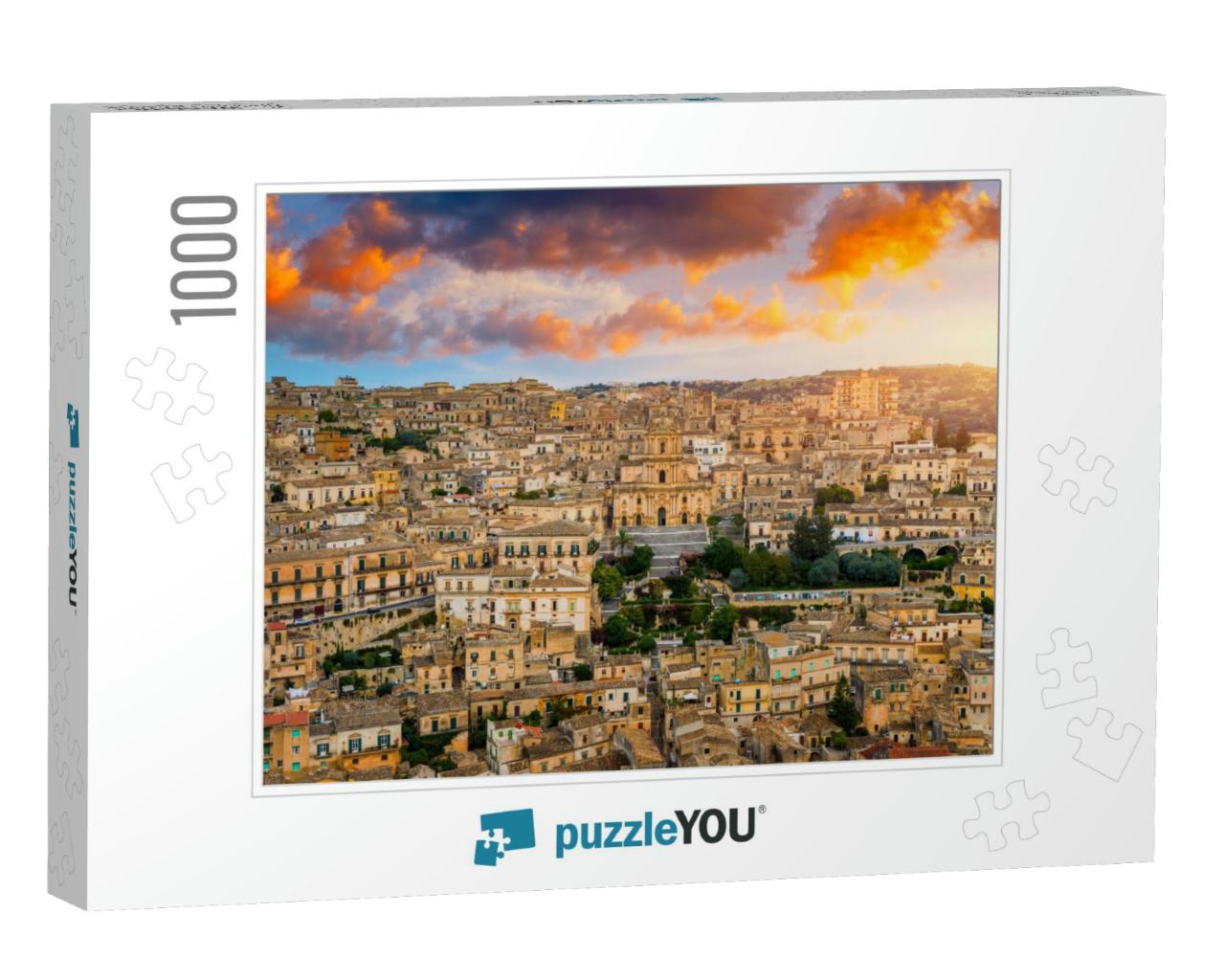 View of Modica, Sicily, Italy. Modica RagUSA Province, Vie... Jigsaw Puzzle with 1000 pieces