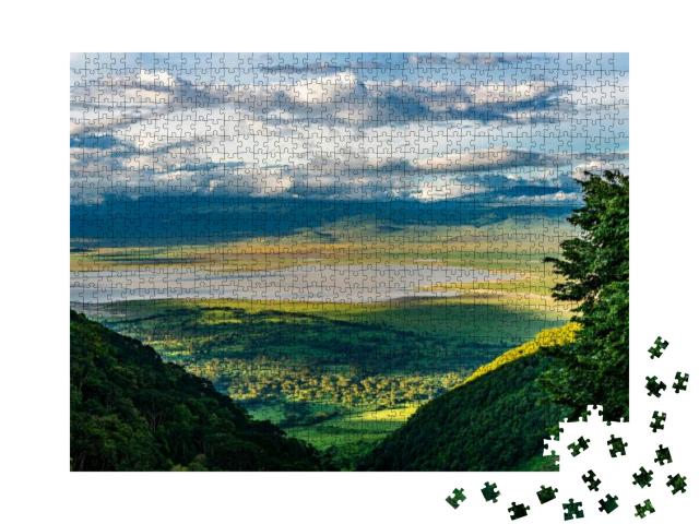 Elevated View of Floor of Ngorongoro Crater from the Sout... Jigsaw Puzzle with 1000 pieces