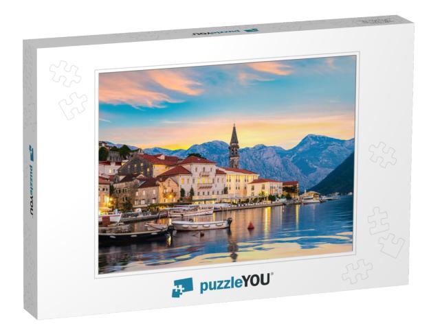 Historic City of Perast in the Bay of Kotor in Summer At... Jigsaw Puzzle