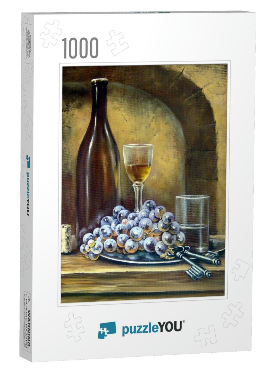 Oil Painting, Classical Still Life in the Old Style... Jigsaw Puzzle with 1000 pieces