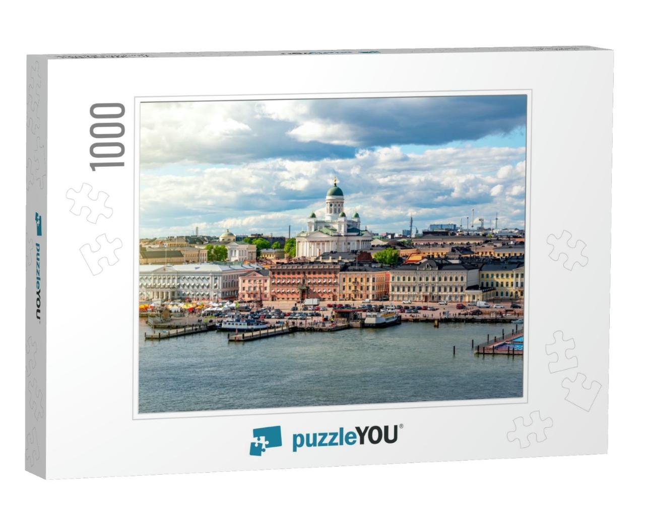 Helsinki Cityscape & Helsinki Cathedral, Finland... Jigsaw Puzzle with 1000 pieces