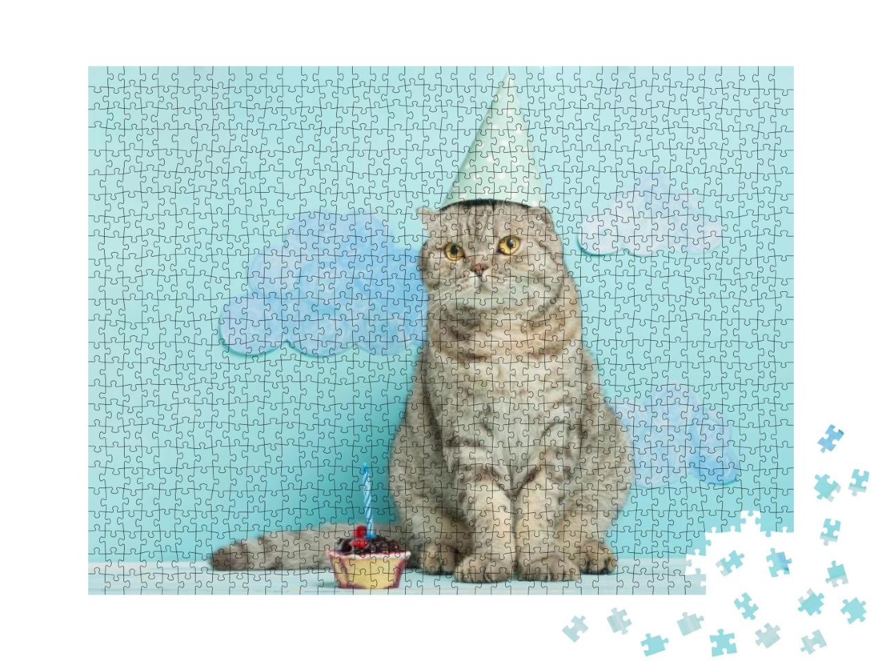 Birthday Greetings from a Cat... Jigsaw Puzzle with 1000 pieces