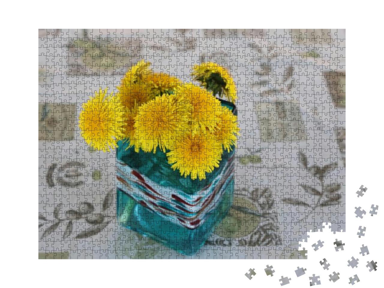 Dandelions on a Sunny Day. Dandelions in Spring. Flowerin... Jigsaw Puzzle with 1000 pieces