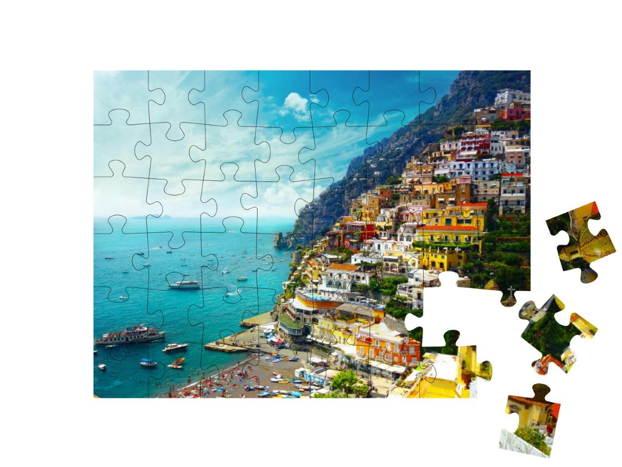 Positano Amalfi, Italy... Jigsaw Puzzle with 48 pieces