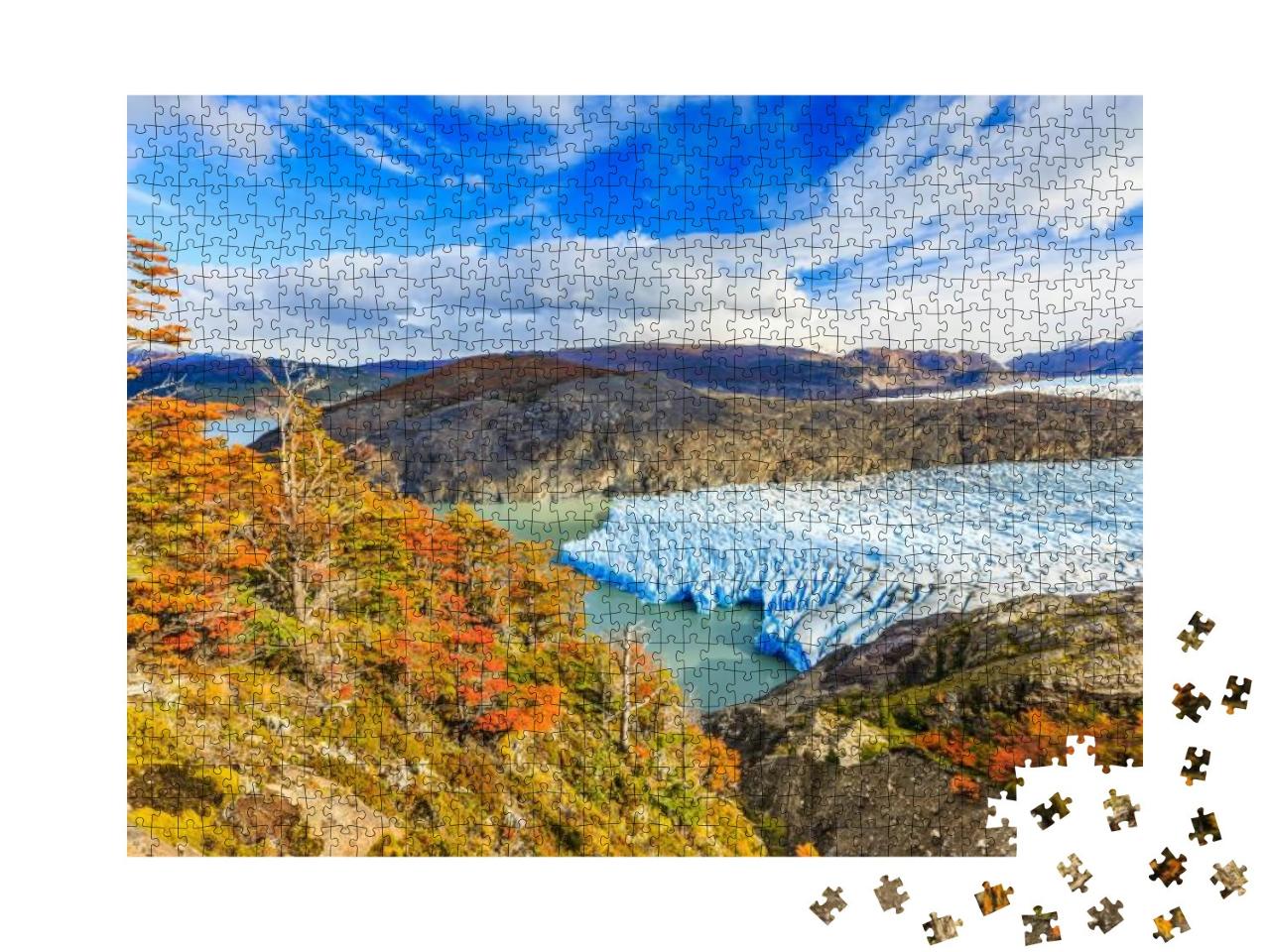 Torres Del Paine National Park, Chile. Grey Glacier... Jigsaw Puzzle with 1000 pieces