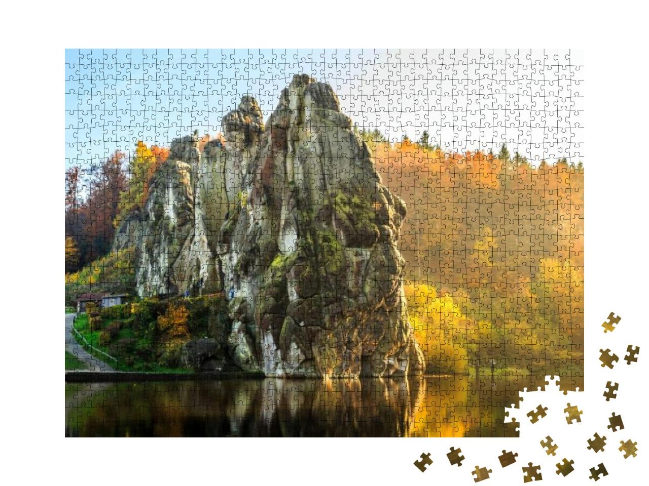 The Externsteine in the Teutoburg Forest, Germany, North... Jigsaw Puzzle with 1000 pieces
