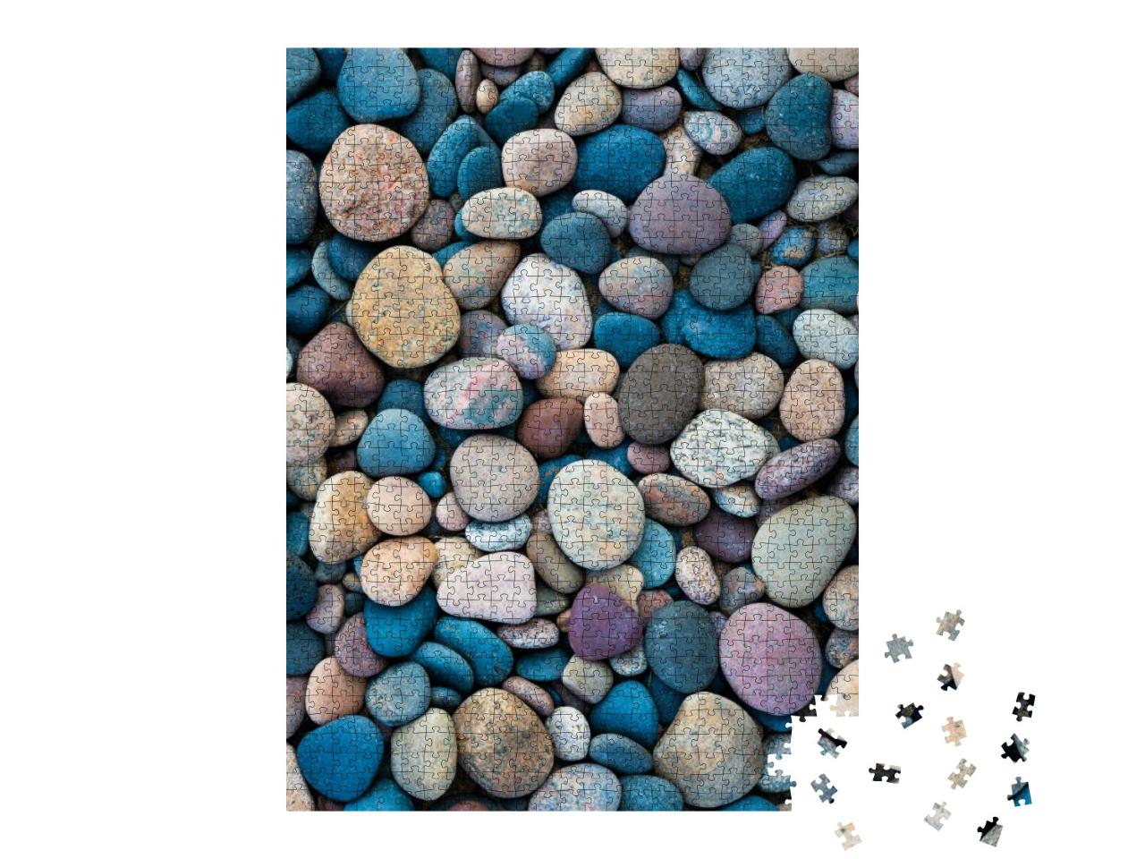 Colorful Stones on the Beach of Lake Superior At Whitefis... Jigsaw Puzzle with 1000 pieces