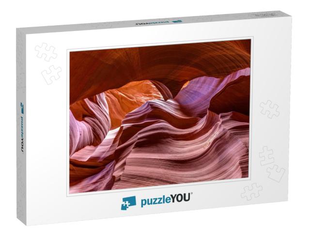 Lower Antelope Sandstone Beauty. Colorful Sandstone Forma... Jigsaw Puzzle