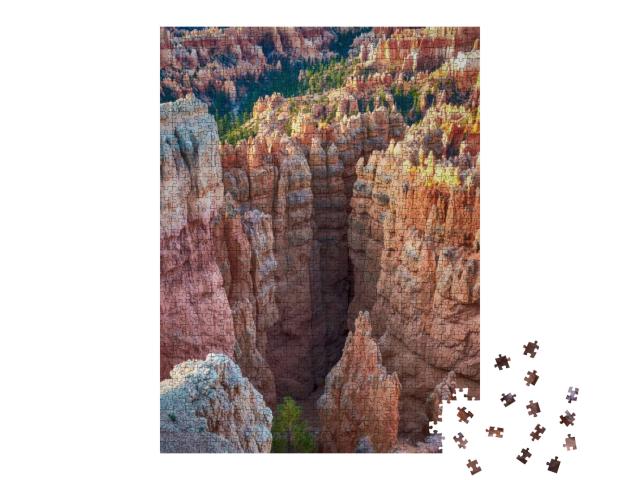 Orange & Pink Hoodoos in Early Morning Light, Bryce Canyo... Jigsaw Puzzle with 1000 pieces